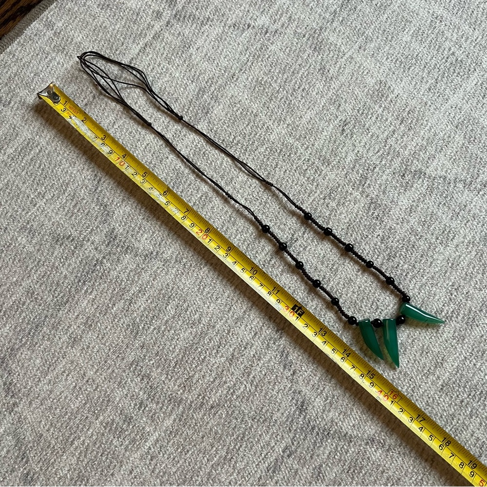 Ocean Blue Solstice Glass Spiral Necklace - Picture 6 of 6
